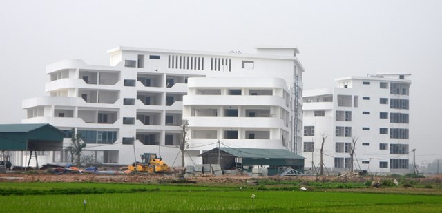Dự án Bệnh viện đa khoa, Viện nghỉ dưỡng và Nhà ở đô thị của Công ty Tiến Mạnh “mọc” không phép trên đất trồng lúa ở TP Vĩnh Yên.
